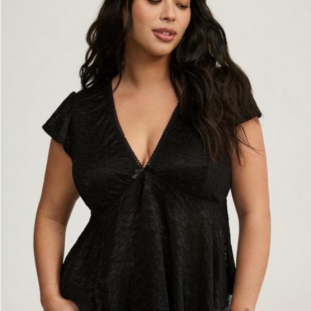 Torrid Lace Babydoll Top